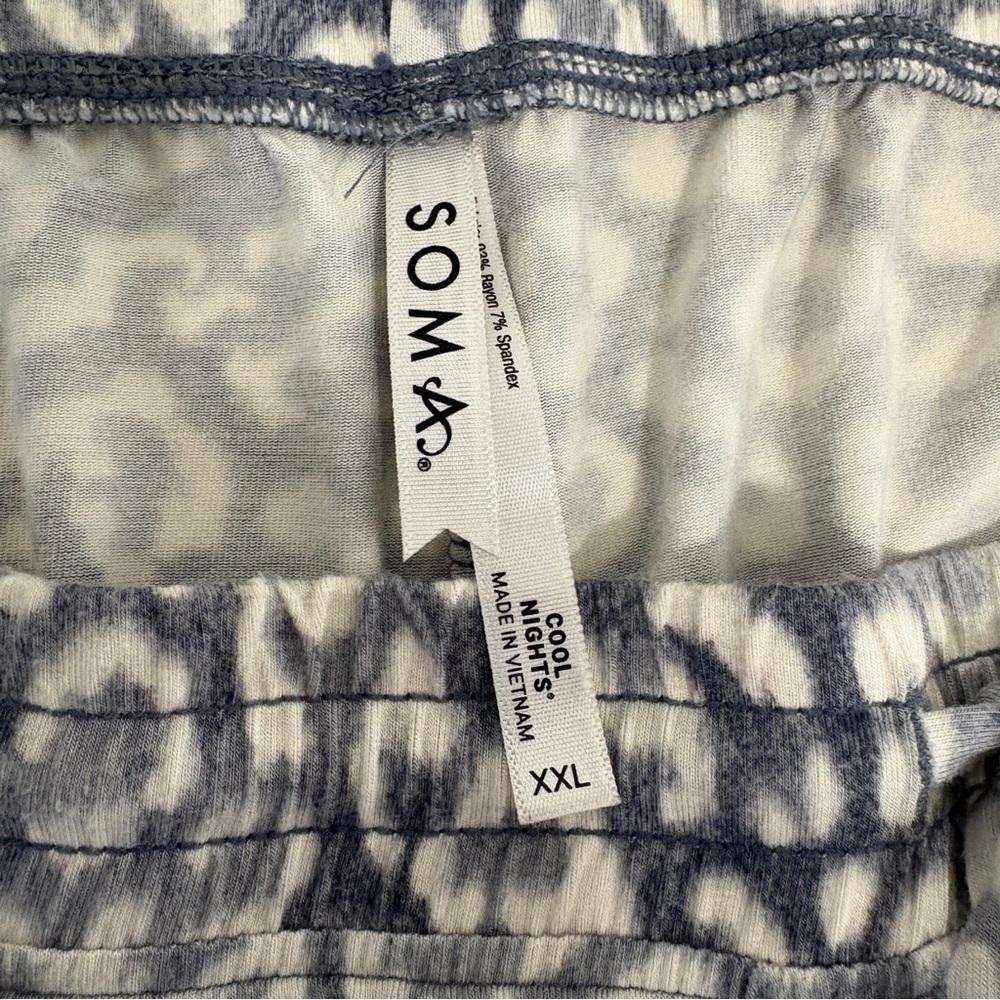 Soma Cool Nights Gray Animal Print Pajama Pants - Picture 9 of 16